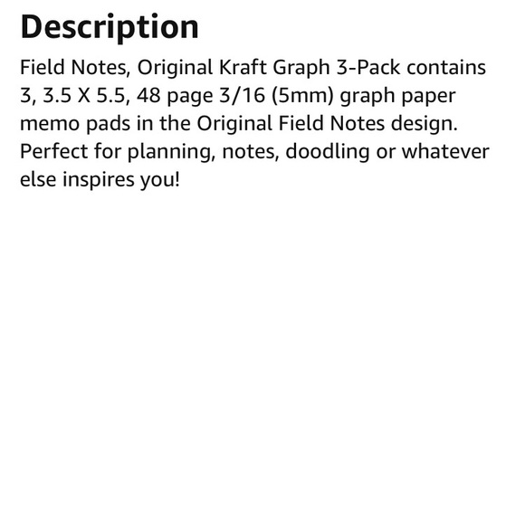 Field Notes Kraft Graph Paper - 3 Pack - Picture 2 of 2